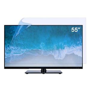 JCSKY 55 인치 매트 안티 글레어 TV 화면 보호기, 방진 스크래치 방지 블루 라이트 필름, 방진, 눈 피로 감소 근시, (1211 * 682mm)