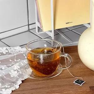 루체루나 싱글글라스 티 세트 (215ml)커피잔선물 유리컵 데미타세잔 머그 커피잔 물잔 내열찻잔 유리잔 홈