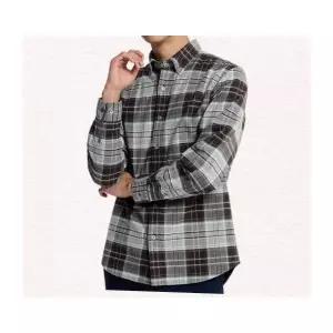 빈폴 BEANPOLE MEN 브러쉬드 캐주얼 체크 셔츠 브라운 BC4X64O08D 349045