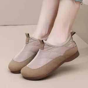 여성 겨울 털 안감 퍼 슈즈 신발 패딩방한화 패딩부츠 fef9+6tcg