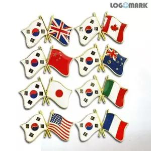 세계국기교차뱃지4.