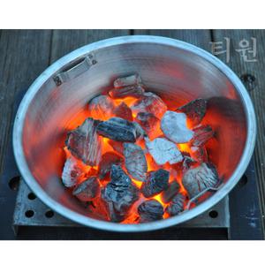 티원 대형 스텐숯통 31cm 스테인레스숯통 캠핑 업소용 숯불통
