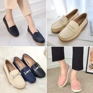 여성 단화 천연소가죽 플랫슈즈 슬립온 컴포트화 편한 여자신발 구두 모음전 225~250mm