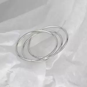 실버 플레인 실반지 3개 SET