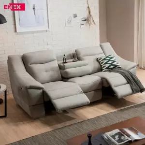 베스트 리클라이너 에넥스 프리미엄 에딘 천연면피가죽 전동 리클라이너 소파3인용