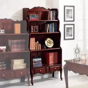 클레식 빈티지 엔틱 모카 책장대