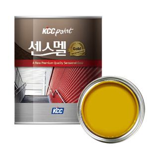 KCC 센스멜 골드 에나멜 페인트 황색 4L 철재 목재