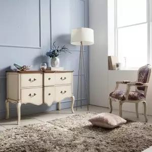 [무료배송] 빈티지엔틱 엘라 로사 아이보리 콘솔서랍장