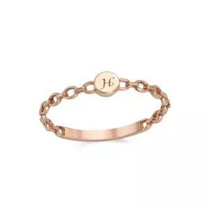 14K 슬림체인 각인반지