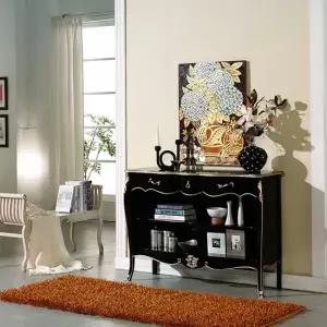 [무료배송] 수입빈티지엔틱 샤르메 다크 선반 콘솔 블랙