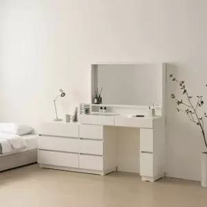 아이즈 와이드 확장형 서랍 화장대+거울 DF915005