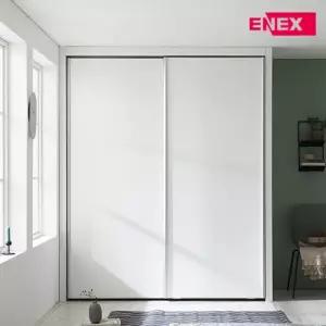 코튼 작은방 슬라이딩 붙박이장화이트무광 거울포함-1670 1800mm