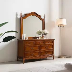 [퍼니프랑]RG 13 서랍형 거울 포함 우드 컬러 화장대 콘솔 세트