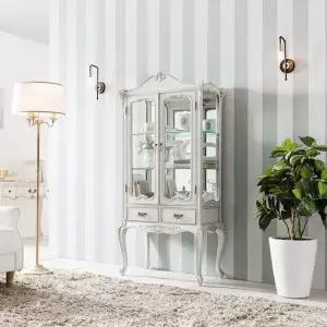 [퍼니프랑] 수입 유럽형 빈티지 엔틱가구 RG 36 미색 진열 장식장