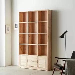 삼나무 원목 1200 5단 수납 책장 DF912069