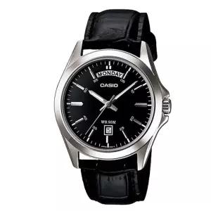 카시오 MTP-1370L-1A 남성 가죽 시계