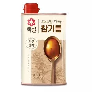 [CJ](의정부점)백설 고소함가득참기름 500ml(캔)