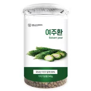 헬로우그린 국산 햇 여주환 340g(통) 대용량 건여주 고과