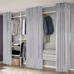 왕자 뉴드레스룸 5폴_타공이불선반_938_솔리드_행거