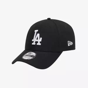 갤러리아 뉴에라 MLB LA 다저스 베이직 화이트 온 블랙 볼캡(12836258)