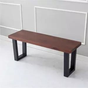 네오 장미원목 우드슬랩 3인용 벤치형의자 로지아 NES486