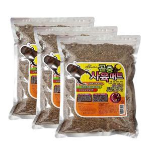 애니멀밥 곤충사육매트3L*3개 PSP 곤충 발효톱밥 장수풍댕이 사슴벌레 유충 성충 발효톱밥매트