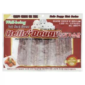 헬로도기 오리 라이스져키 300g 강아지 져키 간식 스틱 기호성