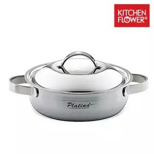 키친플라워 뉴플래티나 18cm 통3중 전골냄비 NY-1521 인덕션 스텐냄비 미니