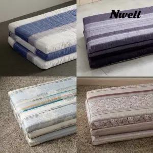 3단 접이식 순면 토퍼 매트리스 커버 5cm 7.5cm 슈퍼싱글