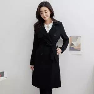 [하프클럽/]엄마옷  DC21102 여성 봄 가을 테일러드 카라 신축성좋은 벨트 블