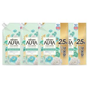 아우라 초고농축 섬유유연제 리필 스모키머스크, 1.7L, 4개