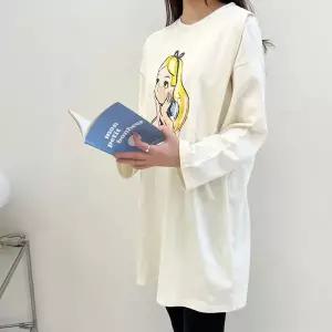 [보리보리/보리맘]앨리스 수유티 수유복 긴팔 순면 수유 티셔츠 임부복 ID540