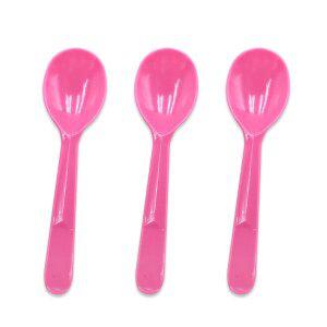 [이룸팩]일회용아이스크림스푼소 핑크 개별100개 요거트숟가락