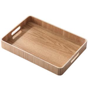 손잡이 직사각 라운드 우드트레이 빵쟁반 빵집쟁반 빵 트레이 빵트레이 베이커리 원목트레이 진열트레이 1