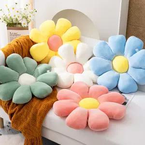 귀여운 데이지 꽃 방석 쇼파 쿠션 의자 방석 35cm