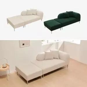 솔트 모모 아쿠아텍스 2인용 소파 + 스툴 mct169