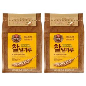 백설 찰밀가루, 2.5kG, 2개