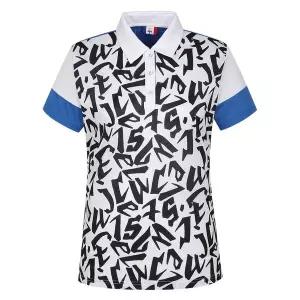 [아웃도어스/까스텔바작]여성 로고 패턴 배색 카라 반팔 티셔츠_BGBMTS803WH