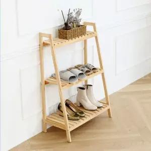 3단 사다리 선반 다이100 원목 다용도 수납장