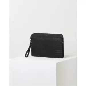 [롯데백화점]닥스 액세서리 [쇼핑백동봉][GRIDⅡ] 블랙 그리드 패턴 클러치백 DBBA3E269