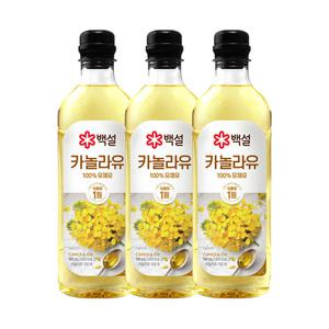 백설 카놀라유, 900ml, 3개