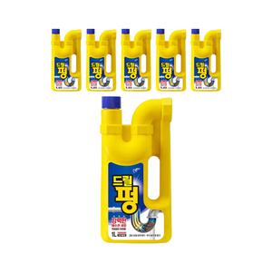 피죤 배수구 세정제 드릴펑 1L, 6개