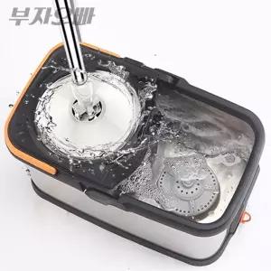 [고급형] 프리미엄 올스틸 통돌이 회전걸레 스텐레스 회전청소기(본품)