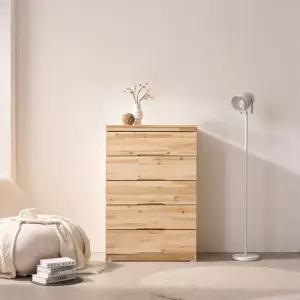 리사 삼나무 원목 770 5단 서랍장 DF923474