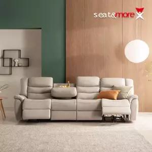 [시트앤모어]뉴프랭클린 4인 홈바 All천연소가죽 리클라이너소파