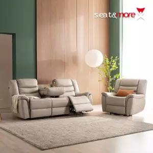 [시트앤모어]뉴프랭클린 홈바 1+3인 All천연소가죽 리클라이너 소파