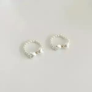 아트박스 올패턴 하트 리본 진주 반지