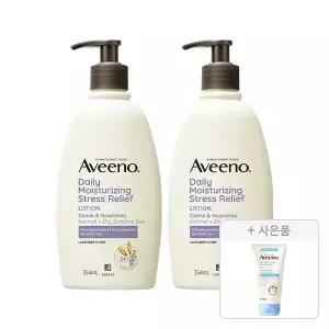 [혜택가21,200원] 아비노 데일리모이스쳐라이징 스트레스릴리프 바디로션 354ml, 2개+증정(더멕사 밤 75ml, 1개)