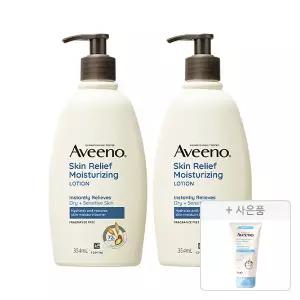 아비노 스킨릴리프 바디로션 354ml, 2개 + 증정(더멕사 밤 75ml, 1개)