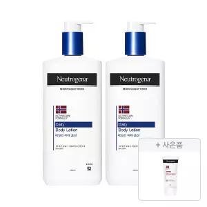뉴트로지나 데일리 바디 로션 450ml, 2개 +  증정(인텐스 리페어 시카 에멀젼 88ml, 1개)